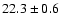 $22.3 \pm 0.6$