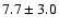 $7.7 \pm 3.0$