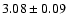 $3.08 \pm 0.09$