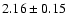 $2.16 \pm 0.15$