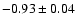 $-0.93\pm0.04$
