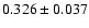 $0.326 \pm 0.037$