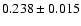 $0.238\pm0.015$
