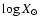 $\log X_\odot$
