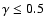 $\gamma\leq 0.5$