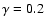 $\gamma =0.2$