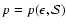 $p = p(\epsilon,
{\cal S})$