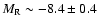 $M_{\rm R} \sim - 8.4 \pm 0.4$