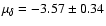 $\mu_\delta=-3.57\pm0.34$