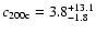 $c_{\rm 200c}=3.8^{+13.1}_{-1.8}$
