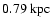 $0.79~{\rm kpc}$