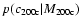 $p(c_{\rm 200c}\vert M_{\rm 200c})$