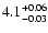 $\rm 4.1^{+0.06}_{-0.03}$