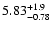 $\rm 5.83^{+1.9}_{-0.78}$