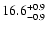 $\rm 16.6^{+0.9}_{-0.9}$