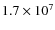 $1.7\times10^7$