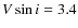 $V \sin i = 3.4$