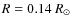 $R = 0.14~R_{\odot}$