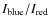 $I_{\rm blue}/I_{\rm red}$
