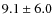 $9.1\pm6.0$
