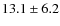$13.1\pm6.2$