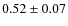 $0.52\pm0.07$