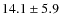 $14.1\pm5.9$