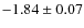$-1.84\pm0.07$