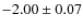 $-2.00\pm0.07$