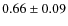 $0.66\pm0.09$