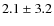 $2.1\pm3.2$