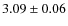 $3.09\pm0.06$