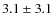 $3.1\pm3.1$