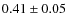 $0.41\pm0.05$