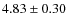 $4.83\pm0.30$
