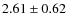 $2.61\pm0.62$