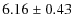 $6.16\pm0.43$