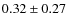 $0.32\pm0.27$