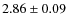$2.86\pm0.09$