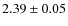 $2.39\pm0.05$