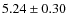 $5.24\pm0.30$