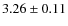 $3.26\pm0.11$