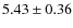 $5.43\pm0.36$
