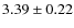 $3.39\pm0.22$