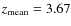 $z_{\rm mean}=3.67$