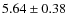 $5.64\pm0.38$