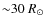 ${\sim} 30 ~R_\odot$