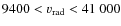 $9400<v_{\rm rad}<41~000$
