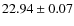 $22.94 \pm 0.07$