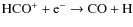 \ensuremath{{\rm HCO^+ + {\rm e}^- \rightarrow CO + H}}